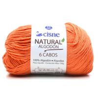 Fio Cisne Natural Algodón 6 Cabos 100g - 100% Algodão 00324 - cenoura