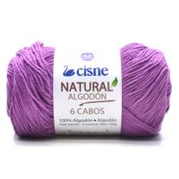 Fio Cisne Natural Algodón 6 Cabos 100g - 100% Algodão 00098 - roxo