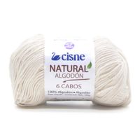 Fio Cisne Natural Algodón 6 Cabos 100g - 100% Algodão Cru