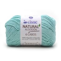 Fio Cisne Natural Algodón 6 Cabos 100g - 100% Algodão 00167 - verde água claro