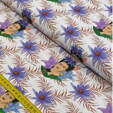 Tecido Estampado para Patchwork - Frida Kahlo: Frida And Flowers (0,50x1,40)