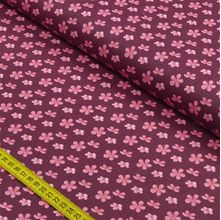Tecido Estampado para Patchwork - Oriental: Flores em Marrom (0,50x1,40)