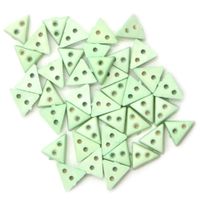 Botão Mini Triângulo - 40 unid Verde bebê