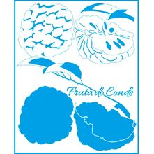 Stencil Litoarte 20 x 25 cm - STR-188 Fruta do Conde