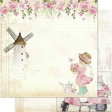 Folha para Scrapbook Dupla Face - Mon Monde Rose - SD-1176