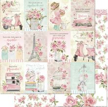 Folha para Scrapbook Dupla Face - Mon Monde Rose - SD-1178