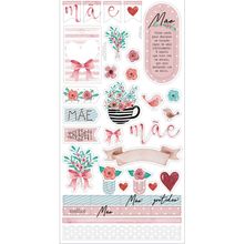 Apliques Recortados em Papel Die Cuts - Mãe Aquarela - LDC-023