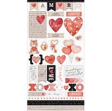 Apliques Recortados em Papel Die Cuts - Amor Aquarela - LDC-022