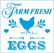 Stencil Litoarte Rose Ferreira 14 x 14 cm - STA-142 Farm Fresh Eggs