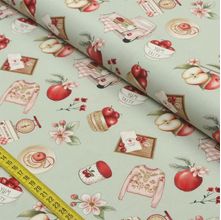 Tecido Estampado para Patchwork - Red Blossom by Anita Catita: Apple Recipes (0,50x1,40)