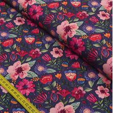 Tecido Estampado para Patchwork - Elegance: Floral Escuro (0,50x1,50)