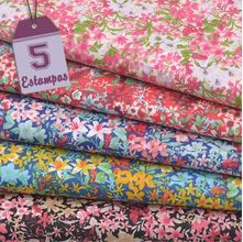 Kit de Tecido Fiori: Flores Misturadas (50x150) 5 Estampas