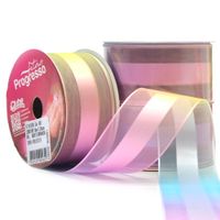 Fita Voal com Cetim Multicolor nº09 38mm - 10 Metros 003