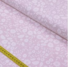 Tecido Estampado para Patchwork - Pequeno Quintal by Mariana Curti: Floral Fundo Rosa (0,50x1,40)