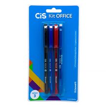 Kit Office 3: 3 Canetas + 1 Lapisera 0.7mm