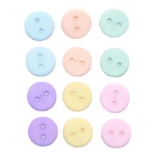 Botão Redondo Candy Colors 13mm - 12 Unidades