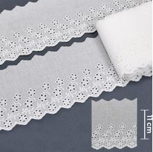 Bordado Inglês BA025  Branco - 11 cm - 100% Algodão