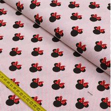 Tecido Estampado para Patchwork - Coleção Disney Silhueta Minnie (0,50x1,50)
