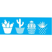 Stencil Opa 10 x 30 cm - Plantas Suculentas - 2234