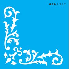 Stencil Opa 10 x 10 cm - Cantoneira Arabesco Folhas - 2327