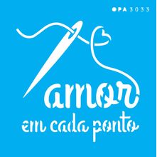 Stencil Opa 10 x 10 cm - Amor em Cada Ponto - 3033