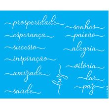 Stencil Opa 20 x 25 cm - Palavras Lettering I - 3019