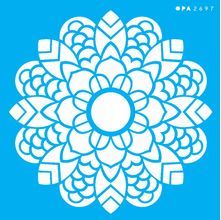 Stencil Opa 14 x 14 cm - Mandala Folhas - 2697