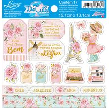 Apliques Recortados em Papel Die Cuts - Monde Rose - LDCH-006