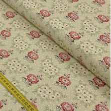 Tecido Estampado para Patchwork - Primavera Fundo Creme (0,50x1,10)