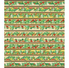 Tecido Estampado Para Patchwork - Barrado Horta Cor 2406 (0,50X1,40)