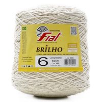 Barbante Fial Colorido com Brilho nº 6 - 604 Metros  98p - natural/prata