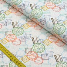 Tecido Estampado para Patchwork - Travel (0,50x1,40)