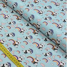 Tecido Estampado para Patchwork - Sweet Dreams: Panda Azul Claro (0,50x1,40)