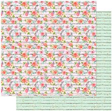 Folha para Scrapbook Dupla Face - Flores Aquarela - SD-1079