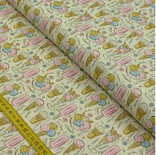 Tecido Estampado para Patchwork - Modern Kitchen: Ice Cream (0,50x1,40)