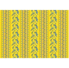 Tecido Estampado para Patchwork - Olives: Barrado Oliva Fundo Amarelo (0,50x1,50)