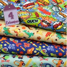 Kit de Tecido Cartoon (50x150) 4 Estampas