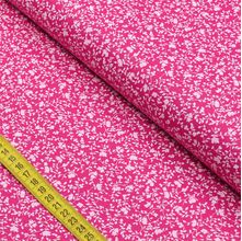 Tecido Estampado para Patchwork - Essentials Floral Branco Fundo Pink (0,50x1,50)