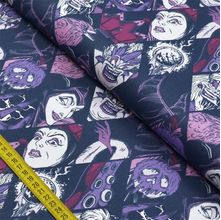 Tecido Estampado para Patchwork - Disney: Villains (0,50X1,40)