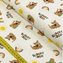 Tecido Tricoline Scooby-doo Baby : Fundo Off White (0,50x1,40)