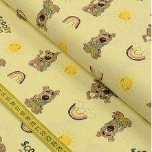 Tecido Tricoline Scooby-doo Baby : Fundo Amarelo Claro (0,50x1,40)