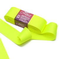 Fita Gorgurão Neon Cinderela nº09 38mm com 10 Metros 90 - amarelo flour