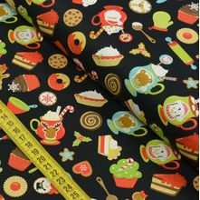 Tecido Estampado para Patchwork - Digital Natal: Doces de Natal (0,50x1,40)