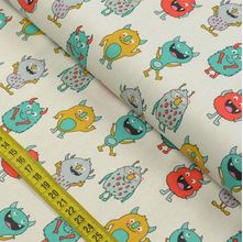 Tecido Estampado para Patchwork - Monstrinhos: Mini Monsters