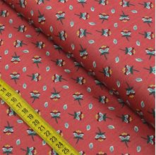Tecido Estampado para Patchwork - Caleidoscópio: Mini Flores Tomate (0,50x1,40)