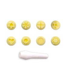 Kit Carimbos Mini Amarelo para Artesanato e Confeitaria 1,5cm Blue Star - 9 Peças