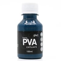 Tinta PVA Cintilante 100ml - Gliart Azul marinho