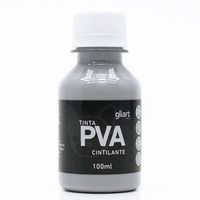 Tinta PVA Cintilante 100ml - Gliart Cinza