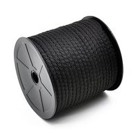 Cordão Trançado de Poliéster com Alma Marwan 6mm - 50 Metros 002 preto
