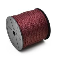 Cordão Trançado de Poliéster com Alma Marwan 6mm - 50 Metros 035 - vinho